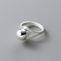 wholesale 990 Sterling Silver Fresh Sweet Ins Style Exquisite Minimalist Wish-Fulfilling Beaded Sphere Ring R02745-0-3