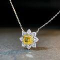 wholesale S925 Sterling Silver Cross-Border Hit Women's HW Same Style Sunflower Daisy Pendant Collarbone Necklace with High-End Feel-0-1