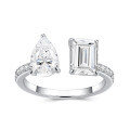 925 Silver Square Heart Promise Mixed Moissanite Jewelry Irregular Cross-border New Factory Wholesale-0-3