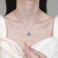S925 Sterling Silver Moissanite Marquise Pear Pendant Necklace, Luxurious and Elegant-0-2
