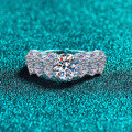 S925 Silver Moissanite Ring, 1ct Rectangular Beveled Design, Luxurious Holiday Gift-0-5