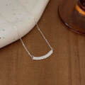wholesale S925 Sterling Silver Minimalist Light Luxury Wheat Ear Necklace for Women, Korean Versatile Aloof Style Small Design Sense Collarbone Chain-0-3