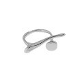 wholesale S925 Sterling Silver 270 Korean Version Ins Niche Design Minimalist Versatile Irregular Asymmetric Edge Open Ring-0-4