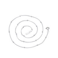 wholesale S925 Sterling Silver Pearl Pendant Necklace for Women, Korean Style Simple and Fashionable Unique Niche Design Collarbone Chain Christmas Gift-30 car side package 1.8 meson beads - 18 inches 925 silver