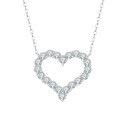 wholesale S925 Sterling Silver Moissanite Large Heart Women's Necklace Full Diamond Heart Pendant Minimalist High-End Cross-Border Wholesale Collarbone Chain-0-4