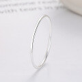 wholesale S925 Sterling Silver Plain Circle Thin Ring Ins Fashion Minimalist Hand Jewelry Polished Line Ring Factory Direct-0-2