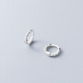 wholesale S925 Silver Korean-style Fashion Minimalist Small Triangle Ear Studs Fresh Twist Earrings G6538-0-2