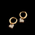 Rose Gold Plated S925 Silver Heart Moissanite Stud Earrings-0-1