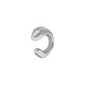 wholesale S925 sterling silver metal, Korean version ins niche heavy work design minimalist irregular stackable versatile ear clip for women without ear piercings-0-5