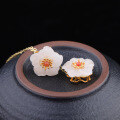 wholesale 925 Sterling Silver Plum Blossom and Hetian Jade Pendant, Vintage Hanfu Cheongsam Accessory, New Chinese Style Floral Jade Pendant-0-1