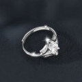 S925 Sterling Silver Moissanite Ring for Women, Niche Open Design, Cross-border Direct Supply-0-1