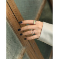 wholesale S925 Sterling Silver JT451 Korean-style Ins Niche Design Crossed and Interwoven Textured Ring for Women-0-3