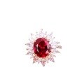 wholesale S925 Sterling Silver, Lab-Created Ruby, Red Corundum, High-Carbon Zirconia-0-4