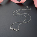 wholesale S925 silver minimalist fashion jewelry Korean and Japanese style elegant and ethereal zircon pendant necklace for women-0-3
