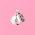 wholesale Sterling Silver 9993D Auspicious Wish-Fulfilling Bell Pendant Ornament, Handmade DIY Material Accessories-0-0