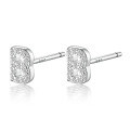 wholesale Metal material: 925 Sterling Silver Earring type: Stud Earrings Style: Luxury, High-end Feature: Inlaid with Zircon Design: 26 Letters Target audience: Women Use: Cross-border wholesale-0-6