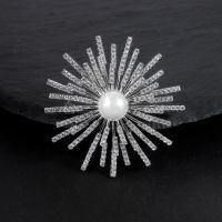 wholesale S925 Sterling Silver 13mm Shell Pearl Brooch, Exuding Personality with a Retro Luxurious and High-End Design-Black Shell Bead Brooch 925 Silver