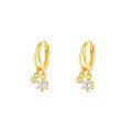 wholesale S925 Sterling Silver Cross Star Earrings With Zircon, Elegant And Versatile-0-10