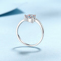 wholesale S925 Sterling Silver Versatile Cute Sweet Style Girlfriend Gift Heart-Shaped Moissanite Ring-0-2