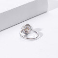 wholesale Pure silver Korean-style minimalist freshwater pearl ring for women, adjustable open fashion statement finger ring-0-2
