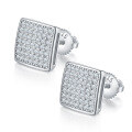 wholesale S925 Silver Plated Small Incense Style Full Diamond Stud Earrings with Moissanite, Unisex Fashion European and American Cross-Border Fine Workmanship-0-2