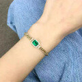 wholesale Metal Material, Zhuozhifan Jewelry New Simulated Emerald 6*8 Bracelet Simple Fashion Sense High-End Sense 1 Carat Bracelet-0-0