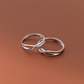 wholesale S925 silver Na Lan Korean version minimalist fashion twisted diamond-studded couple ring summer fresh accessory J9511-0-3