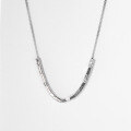 wholesale S925 Sterling Silver Women's Necklace, Minimalist Small Block Pendant Collarbone Chain with a Luxe and Subtle Niche Design-0-3