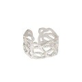 wholesale S925 Sterling Silver 070 Korean Version Ins Small and Minimalist Design Retro Distressed Irregular Wide Branch Open Ring for Women-0-4