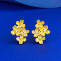 wholesale S925 Silver New Floral Oriental Luxury Glamorous Atmosphere Earrings Live Hot Sale-0-0