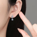 S925 Sterling Silver Moissanite Mini Pearl Earrings, Wholesale Luxury Style-0-2