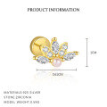 wholesale S925 Sterling Silver Geometric Square Luxury Sparkling Zircon Earrings For Women,。-0-20