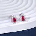 wholesale S925 Sterling Silver Cross-Border New Drop Zircon Design Women's Earrings, Light Luxury Retro Elegant Style, Ready for Wholesale-0-3