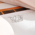 wholesale S925 Sterling Silver Sweet and Fashionable Heart-shaped Diamond Stud Earrings for Women with a Sense of Design-0-0