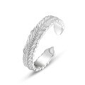 wholesale S925 Sterling Silver New Korean Style Fashionable and Unique Feather Ring, Unisex Fashion Couple Matching Rings for Wholesale from Manufacturers-0-5