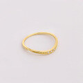 wholesale 10K Gold Artli Jewelry Light Luxury Minimalist Niche V-Line Zircon Ring Women Birthday Gift-0-3