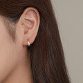 wholesale S925 Sterling Silver Metallic Wide Hoop Earrings For Women,-0-1