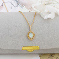 wholesale 925 Silver Vintage RetroStyle Openwork Carved Oval African Opal Pendant-0-2