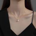 wholesale S925 Sterling Silver High-End Knot Pearl Necklace Minimalist Niche Design Internet-Famous Live Streaming Necklace Y00149-0-3