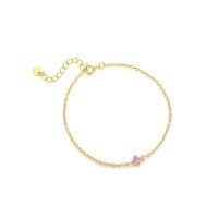 wholesale S925 Sterling Silver With Colorful Zircon Inlaid Bracelet For Women,。-L815-Pink_16+3cm 925 Silver
