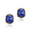 wholesale S925 Silver New Japanese Lapis Lazuli Earrings Retro Geometric Shape Women's Versatile Vine Earrings-0-4