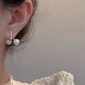 wholesale S925 Sterling Silver Minimalist Designer Swarovski Pearl Earrings for Women, Luxurious and Elegant, Versatile French-style Jewelry-0-0