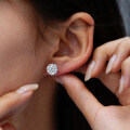 S925 2025 New Six-Prong 11mm Moissanite Stud Earrings-0-1