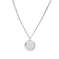 wholesale S925 Sterling Silver New Round Pendant 1341 "You Are My Life" Couple Necklace Hip Hop Trendy Necklace-371FL/approx. 10.4g 925 silver