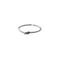 wholesale Sterling Silver Minimalist Knot Line Ring for Women, Adjustable Open-End Design Statement Finger Ring J9182-0-4