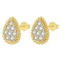 wholesale 18k Gold & S925 Sterling Silver Cross-Border Minimalist Moissanite Women's Earrings Fashion Personalized New Waterdrop Earrings for Women-0-4