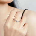 S925 Silver Ring with Moissanite Five-Star Seven-Star Pave Setting-0-3
