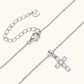 wholesale Metal Material French Vintage Trendy Cross Moissanite Necklace for Women OEM Customization with Samples, Drawings, or Designs ODM Processing-0-2
