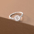 wholesale S925 silver Nalan round portrait ring, European and American retro hollow design hip-hop open ring R00546-0-1