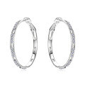 wholesale S925 Silver Retro European and American Moissanite Large Hoop Earrings, Internet-Famous Exquisite Tassel Earrings, Trendy Light Luxury Fashionable and Versatile Ear Accessories-0-4